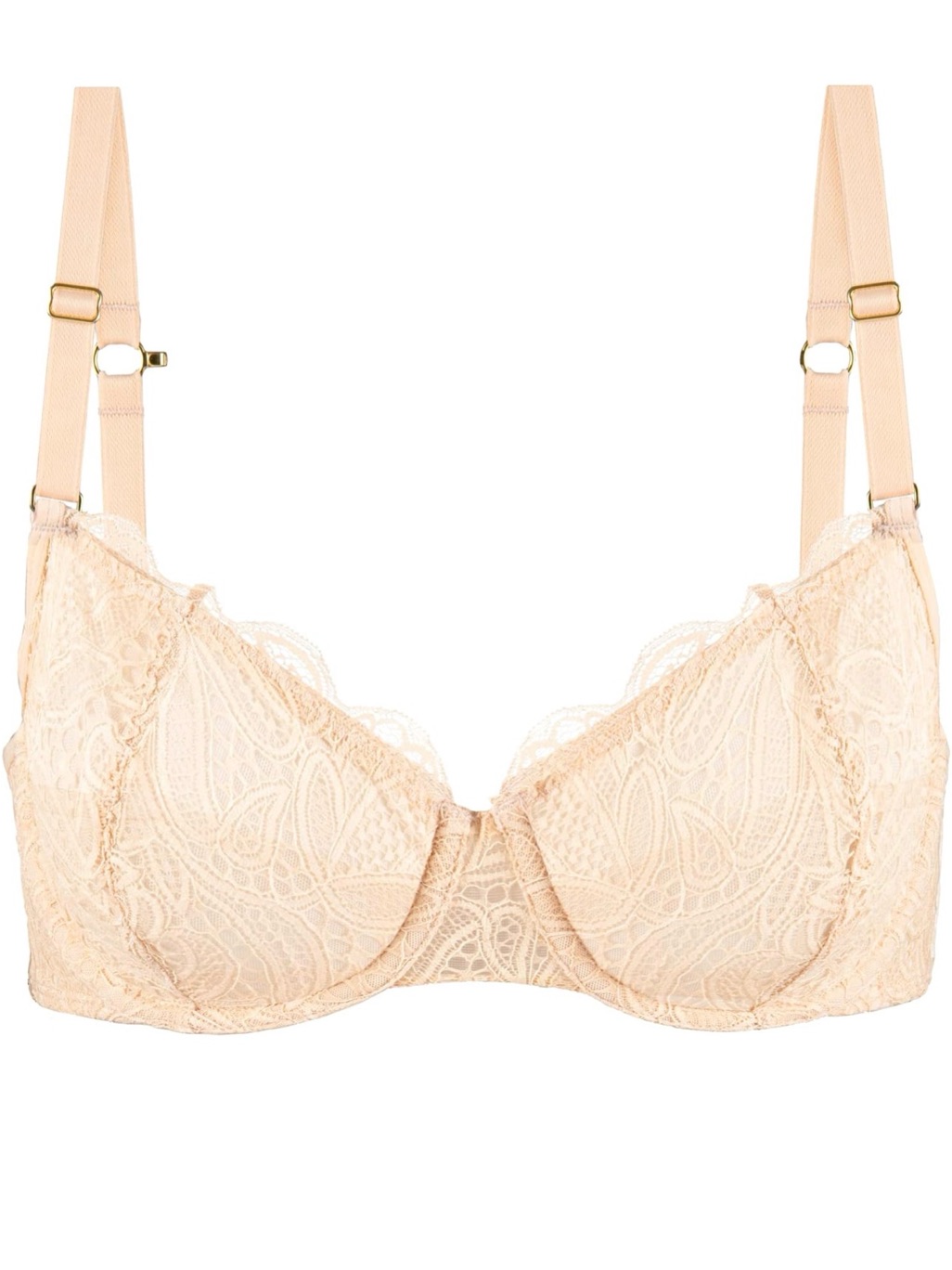 Lively Lace Underwire Bra In Nude Blush